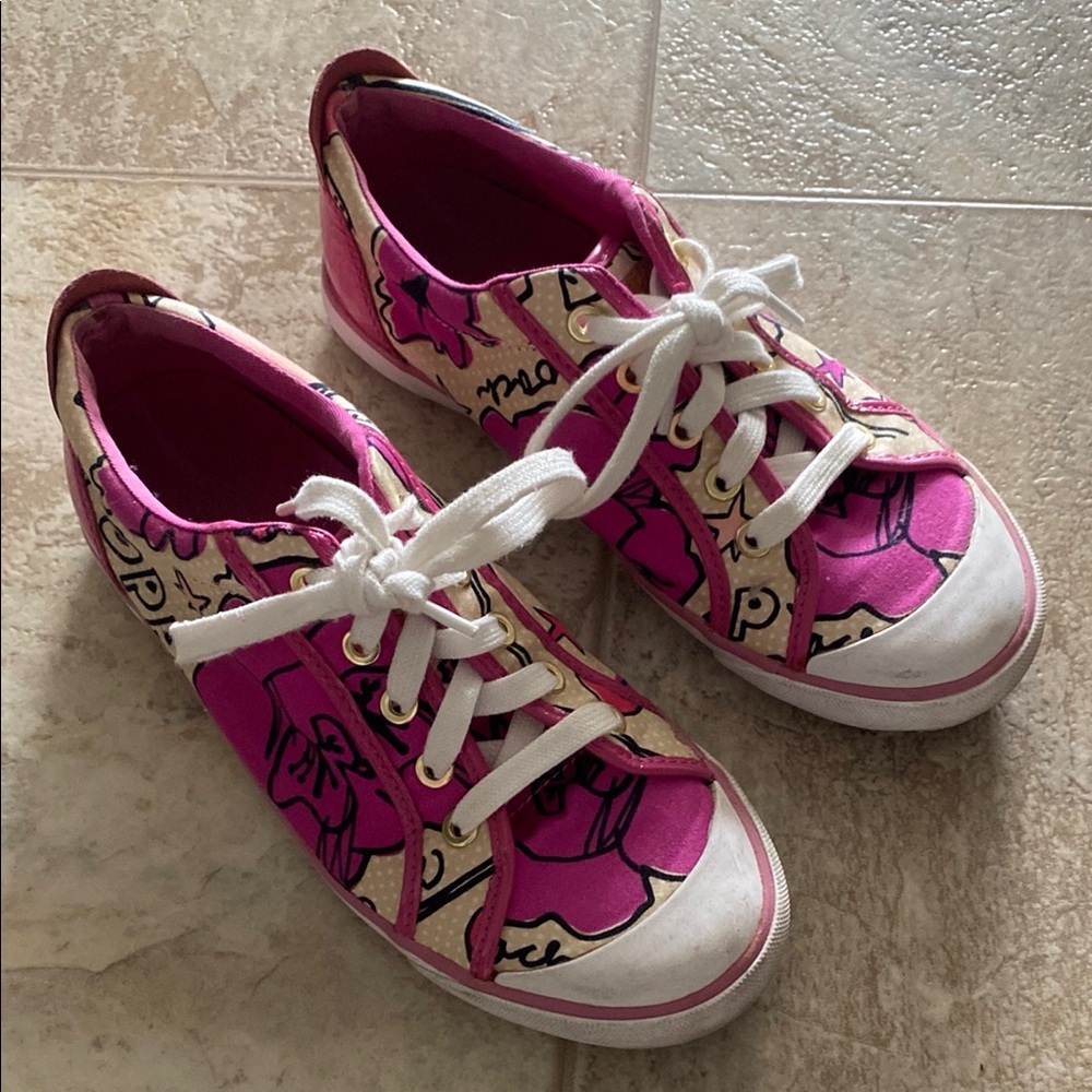 Coach Pink Canvas Sneakers